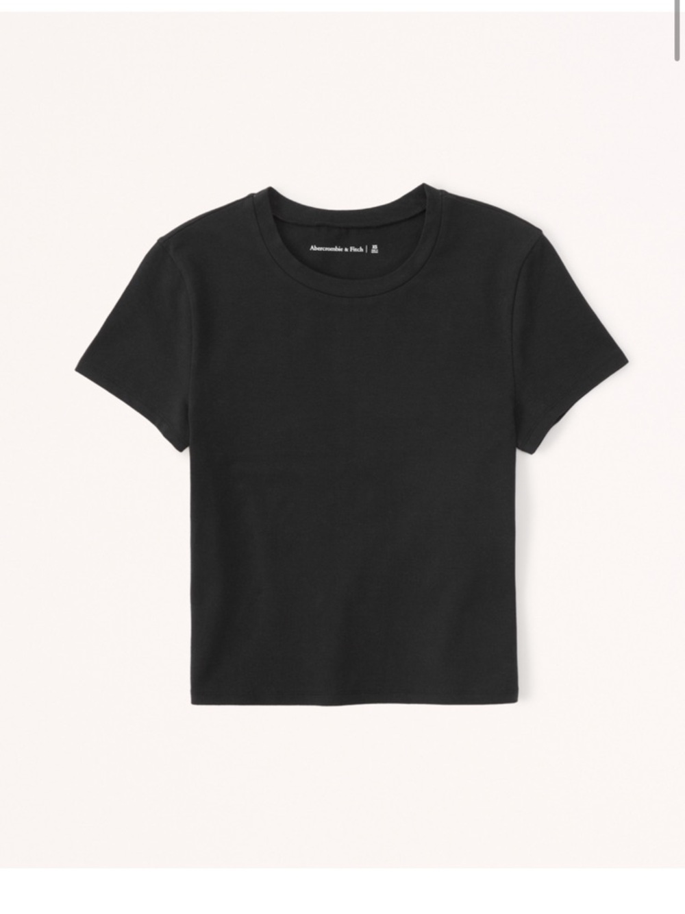Abercrombie & Fitch Black Short Sleeve Crew Neck Tee
